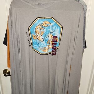 Gray Graphic Long Sleeve Shirt